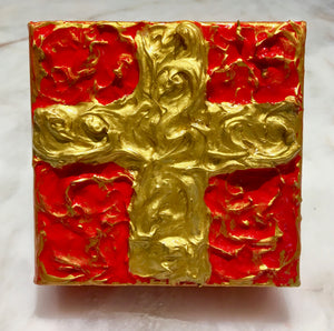 Red and Gold Cross