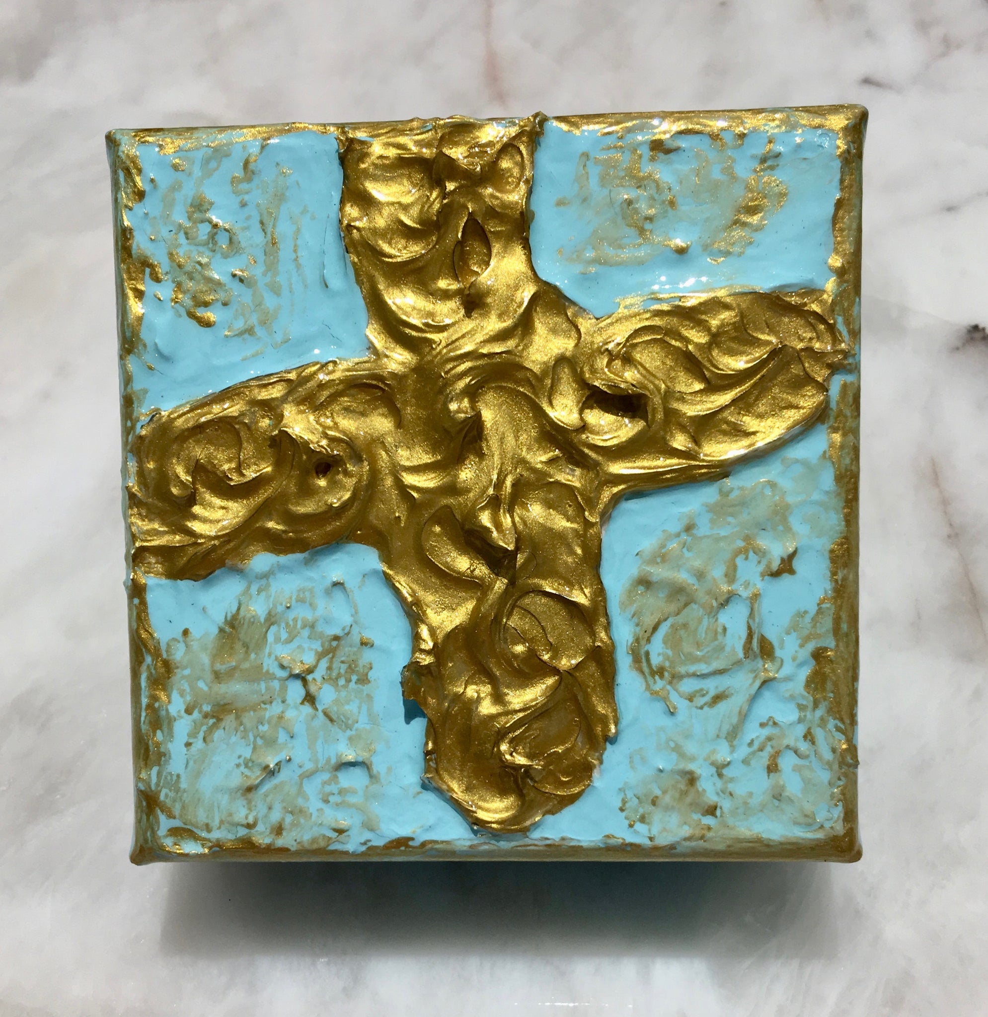 Blue and Gold Cross