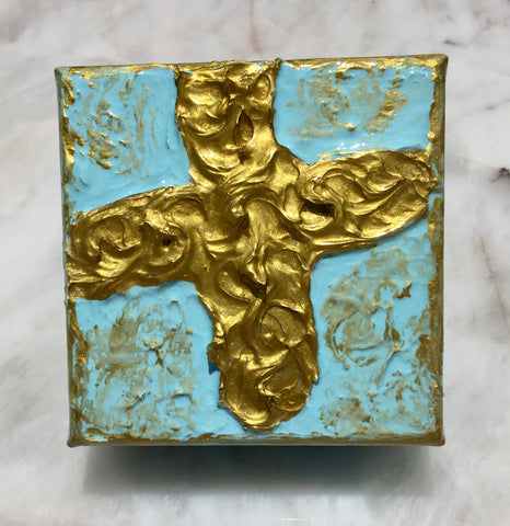 Blue and Gold Cross