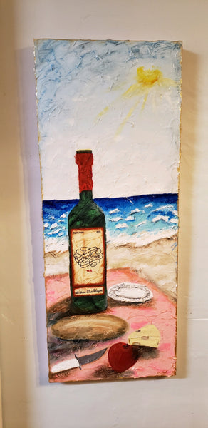 Ocean Front Wine Painting