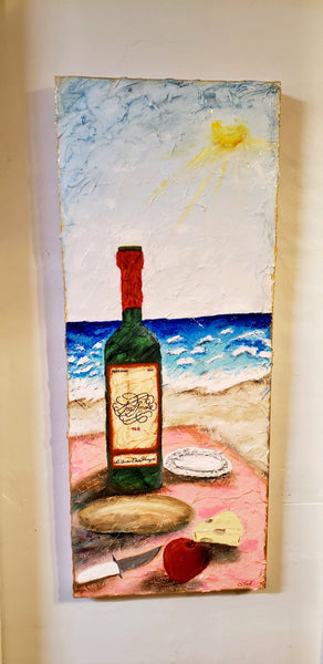 Ocean Front Wine Painting