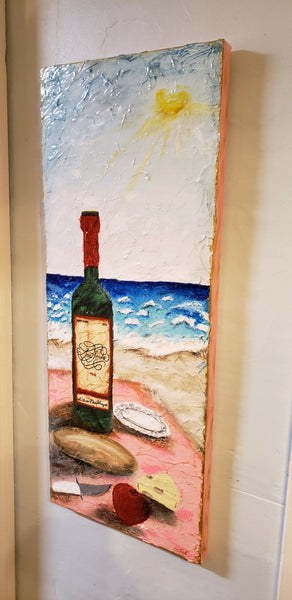 Ocean Front Wine Painting