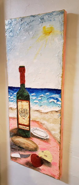 Ocean Front Wine Painting