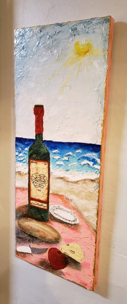 Ocean Front Wine Painting