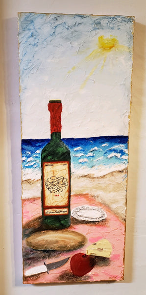 Ocean Front Wine Painting