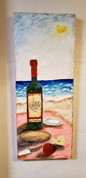 Ocean Front Wine Painting