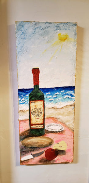 Ocean Front Wine Painting