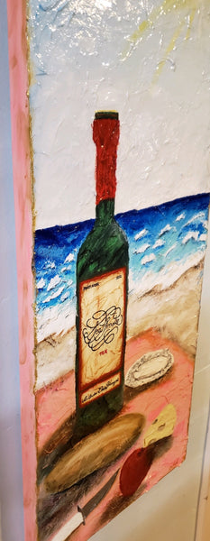 Ocean Front Wine Painting