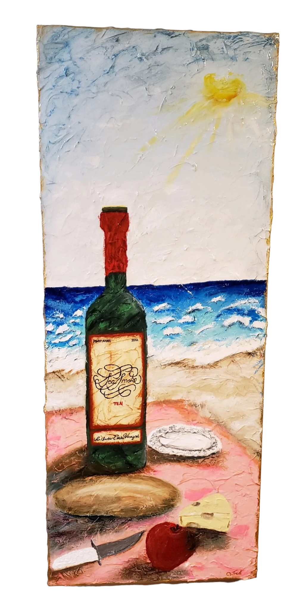 Ocean Front Wine Painting