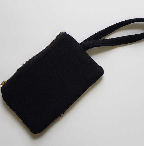 Black Wool Pouch