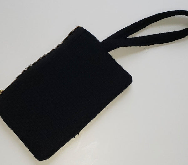 Black Wool Pouch