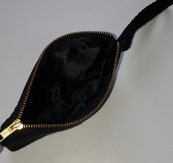 Black Wool Pouch