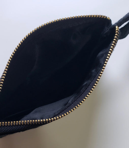 Black Wool Pouch