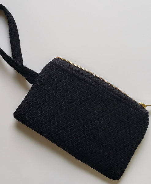 Black Wool Pouch