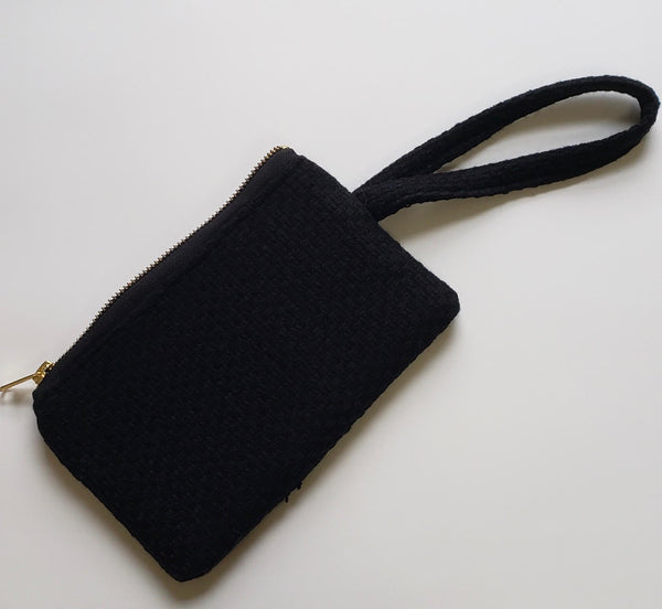 Black Wool Pouch